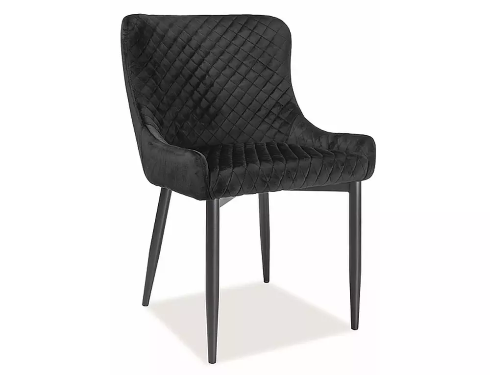 Restaurant Bistro Hotel Chair Artus i sort fløjlsstof med armlæn 